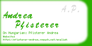 andrea pfisterer business card